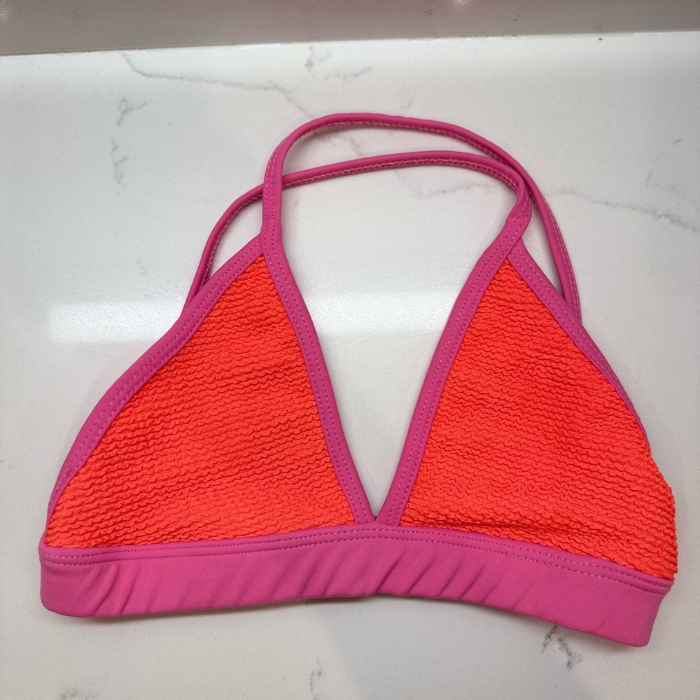 Vibrant Pink and Orange Sports Top